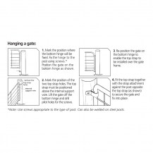 13794 - gate fitting - strap and hinge set - instructions